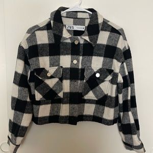 ZARA cropped button jacket